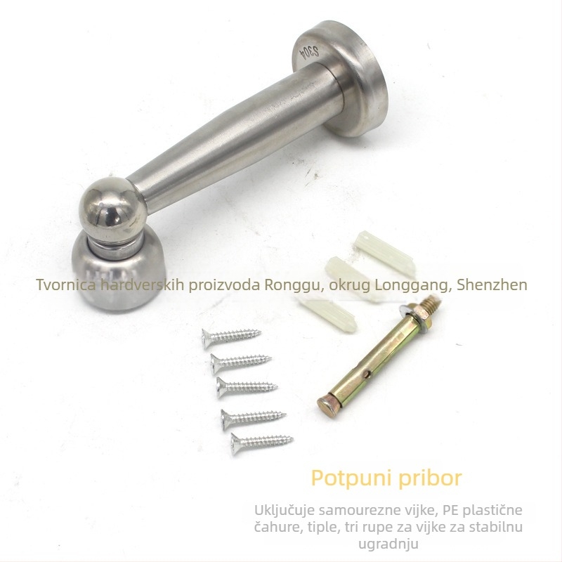Prošireni držač vrata od nehrđajućeg čelika, jak magnet, montaža na zid, unutarnja upotreba, duljine 9,5 cm, 15 cm, 17 cm i 22 cm