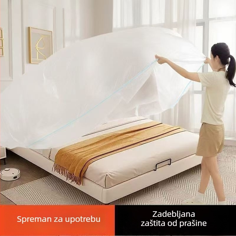 Ekstra velika jednokratna navlaka za zaštitu od prašine za krevete, kauče i namještaj, elastični rub, potpuno pokrivanje.