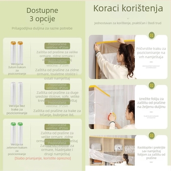 PE plastični zaštitni pokrov za namještaj, zaštita od prašine za sofu i ostali namještaj