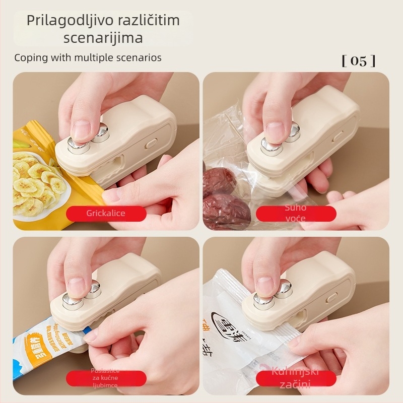 Magnetski krokodilski zatvarač za grickice – mini ručni zatvarač za plastične vrećice