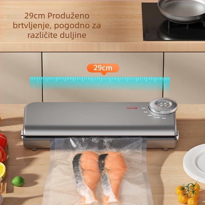 Stroj za vakuumsko zatvaranje s dvostrukom pumpom, za suho i mokro zatvaranje, potpuno automatiziran, za kućnu i poslovnu uporabu, s mogućnošću demontaže i pranja