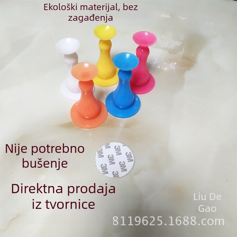 Dug silikonasti zidni držač vrata, bez bušenja, tih rad, za kupaonicu
