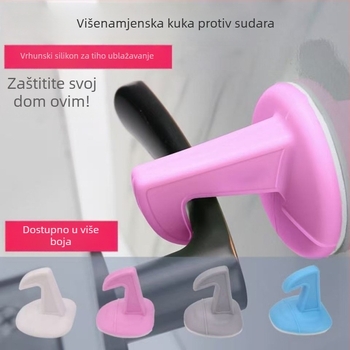 Silikonski zaštitnik vrata protiv sudara s čitačem otiska prsta, bez bušenja, zaštita ručke vrata, tlmič vrata, moderan minimalistički dizajn