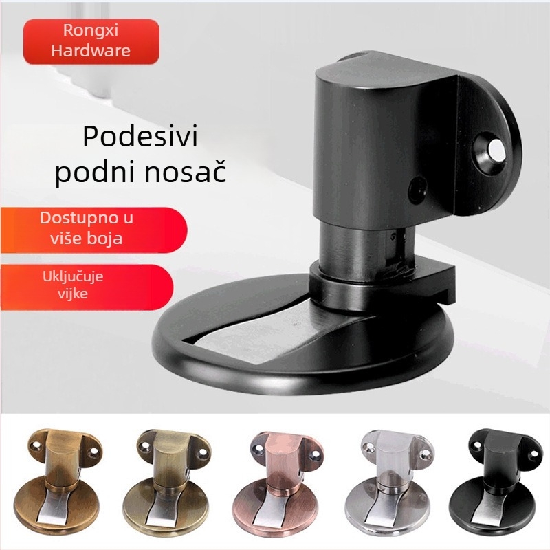 Podnožno montirani magnetski držač vrata od cinkovog legura, nevidljiv, otporan na udarce, za hotele i domove
