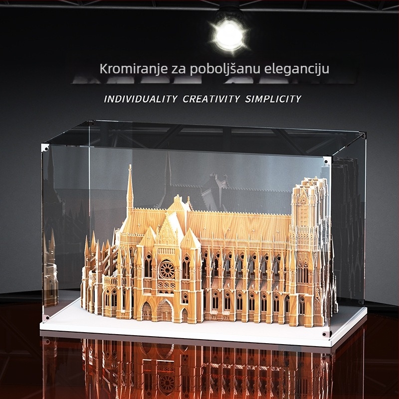Višestruko veličine otporna acryl izložbena kutija s poklopcem protiv prašine, prozirna i otporno ojačana za LEGO i 3D modele