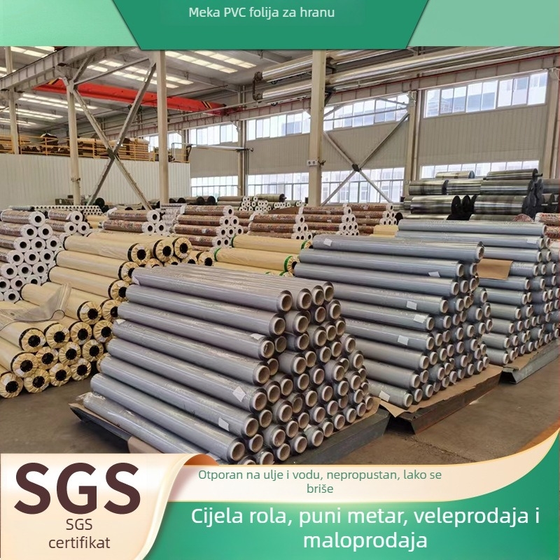 Prozirni PVC stolni ubrus u rolni s izgledom kristalnog stakla, vodootporan, otporan na masnoće, bez mirisa, mekana površina
