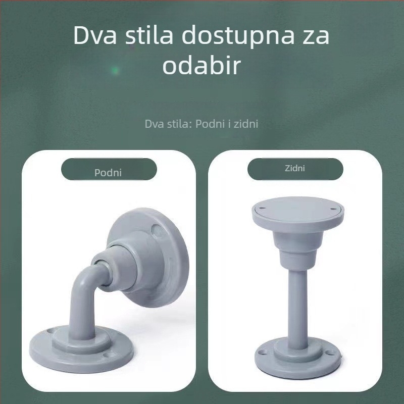 Tiši ugrađeni štoper za vrata sa silikon tamponom – za unutarnje i ulazne vrata, bez bušenja