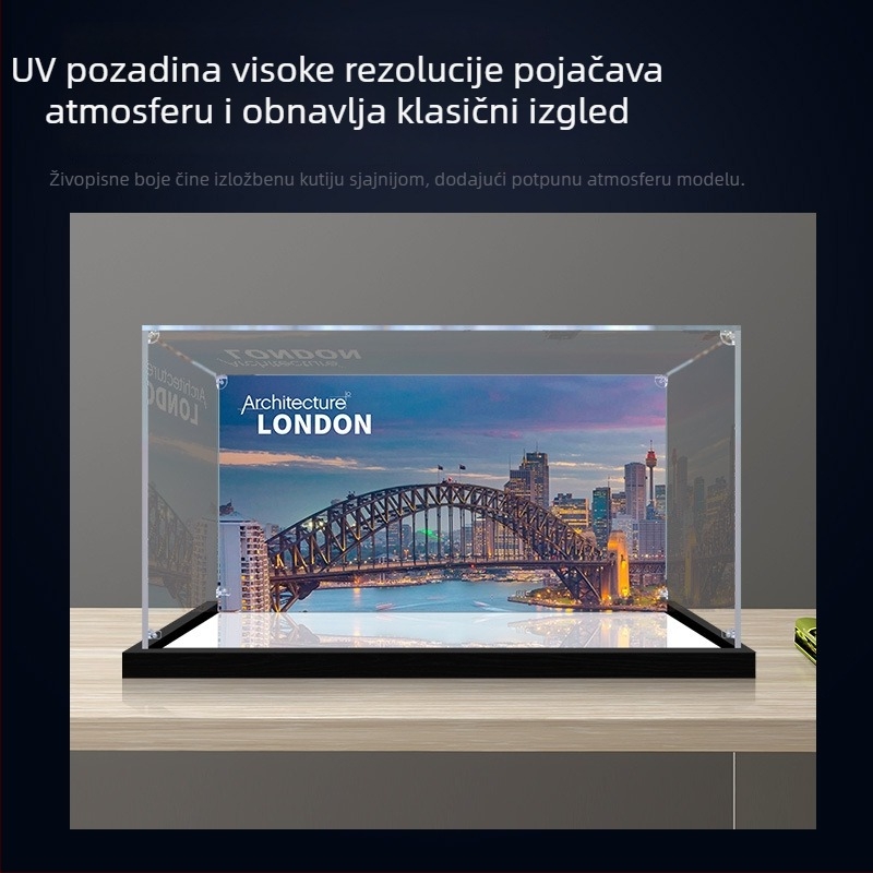 Prozirna akrilna kutija za LEGO 21034 Architecture Series London, kutija za skladištenje s zaštitom od prašine