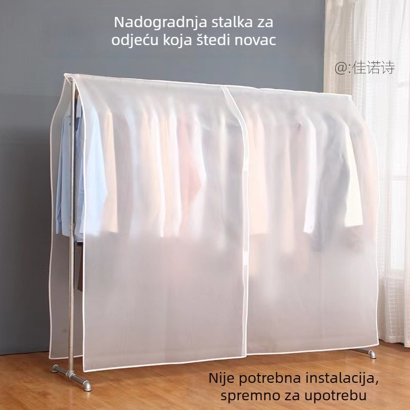 PEVA zaštitni pokrov za odjeću, prozirni viseći pokrov garderobe za sakoa i kapute