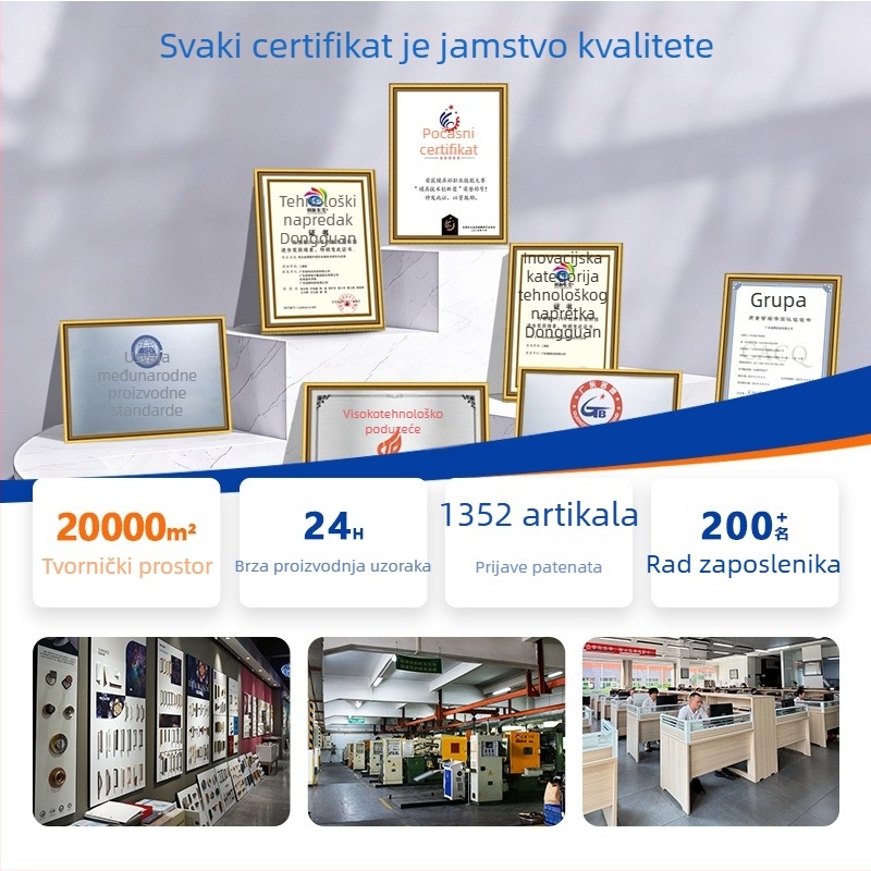 Trapezasta duga ručka od aluminijske legure za ormariće, garderobe, ladice, ormariće za cipele i vrata