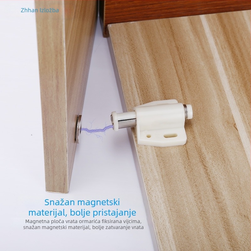Skriti magnetski mehanizam za ormar s jednim krilom, otvaranje pritiskanjem, bez ručke, automatsko zaključavanje