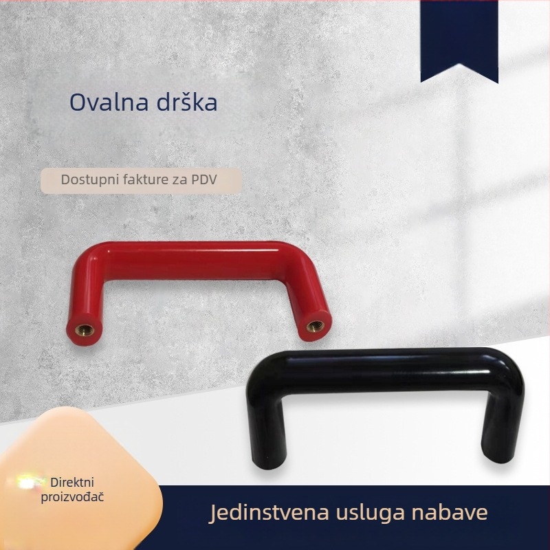 Bakelitna ovalna ručka za vrata pećnice, U-oblik, 160 mm, CNC obrada, industrijska ručka