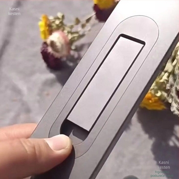 Drška za džepna vrata sa skrivenim mehanizmom, Push-Pull, ugrađena i površinski montirana, aluminijska legura za klizna vrata, odvojiva