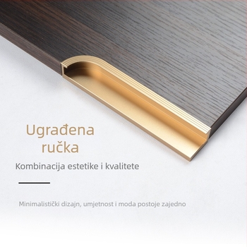 Ugrađena ručka za ormariće i ladice od aluminijske legure, moderan minimalistički dizajn