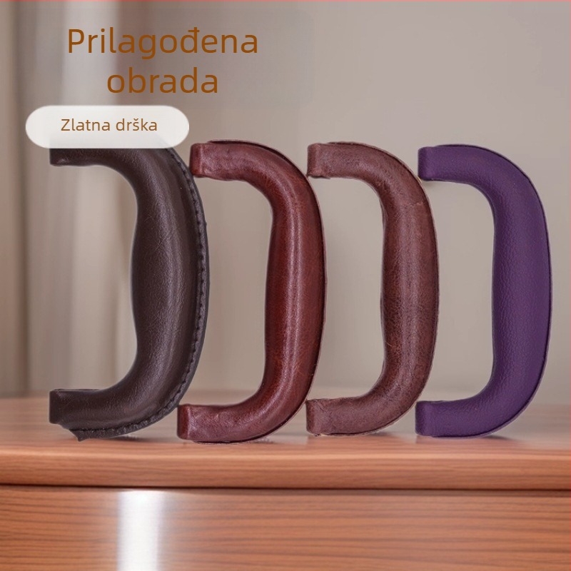 Ručka za prtljagu od sintetičke kože, jednobojna, retro stil, serija Handlehold, model 01