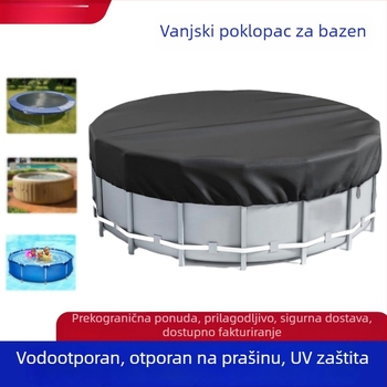 Kružni vanjski pokrov bazena s zaštitom od prašine i sunca, prenosni pokrov za bazen za kućne ljubimce, višenamjenski zaštitni pokrov