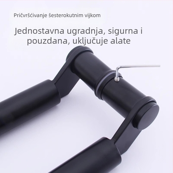 Kuka za staklena vrata od nehrđajućeg čelika s završnom obradom crni titan, ružičasto-zlato i žuti titan; pogodna za vrata s okvirom i drvena vrata