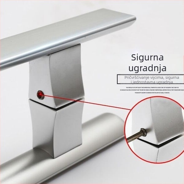Aluminijska ručka za balkonska staklena klizna vrata, površinski montirana, pogodna za drvena vrata, novi čvrsti model, razmak rupa 210 mm