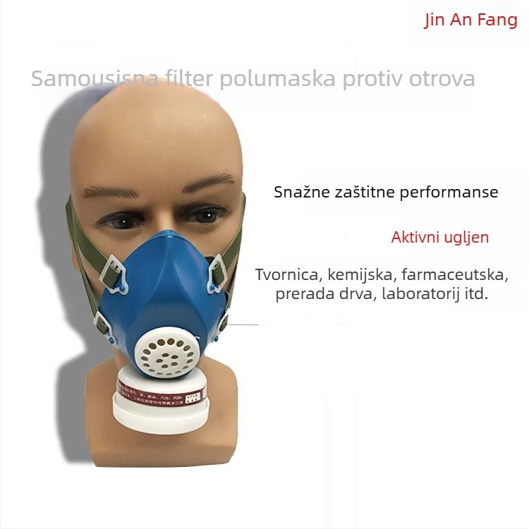 Jin'anfang gas maska, za glavu, polumaske s jednim kanisterom i filtracijom samog usisa