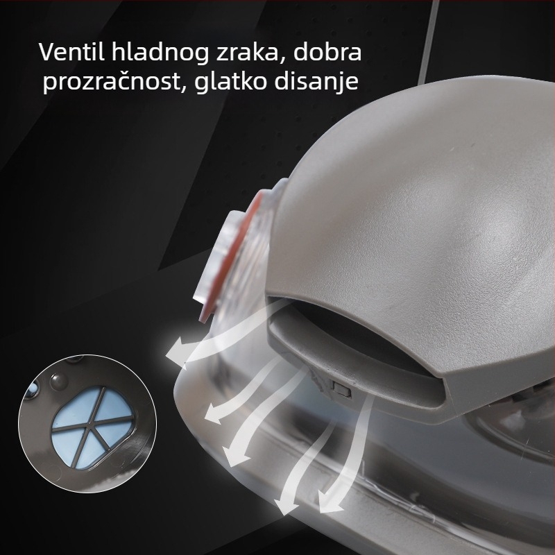 Gas maska za cijelo lice od polikarbonata i tekućeg silikona, za kemijsko prskanje, bojenje i zaštitu od prašine, model 6800