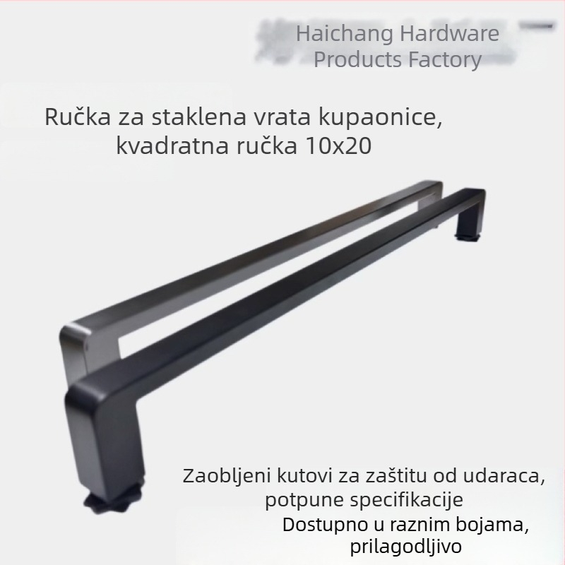 Drška od nehrđajućeg čelika za staklena vrata tuša, klizna vrata, moderni minimalistički stil, debeli dizajn