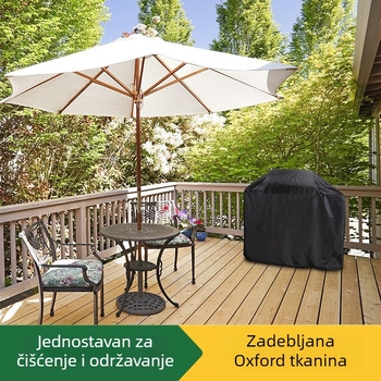Navlaka za BBQ roštilj, 210D Oxford tkanina, vodootporna i otporna na prašinu, navlaka za roštilj i namještaj