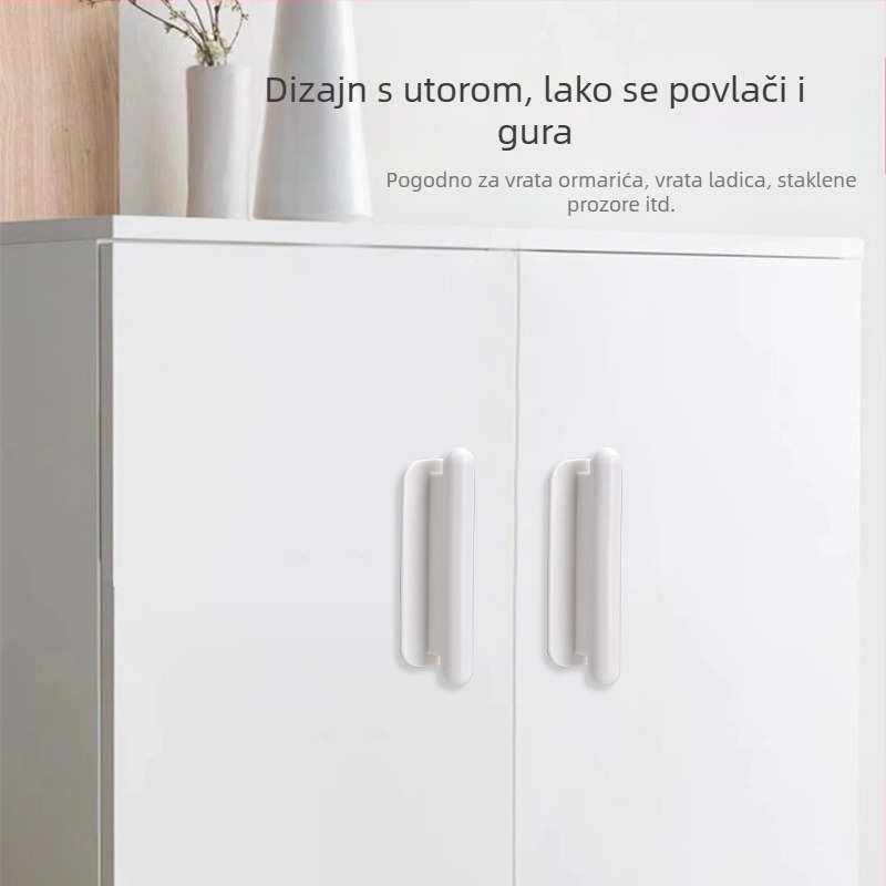 Ljepljiva ručka za vrata i prozore bez bušenja – za kuhinjske ormariće, garderobu i ladice, namještaj od drveta i stakla