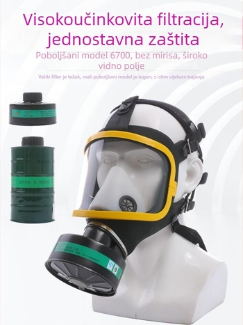 Potpuna maska za lice za sprej boje, pesticida i kemikalija – zaštita od toluena, vatre, prašine i mirisa