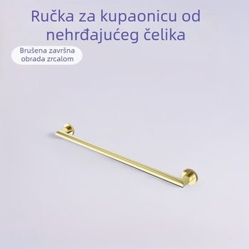 Drška od nehrđajućeg čelika za kupaonicu – moderni minimalistički dizajn, površinska montaža, bešavni spoj