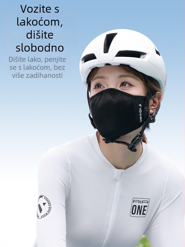 Maska za biciklizam od ledene svile, otporna na vjetar i prašinu, prozračna, unisex za muškarce i žene, pogodno za trčanje i cestovni bicikl, UV zaštita.