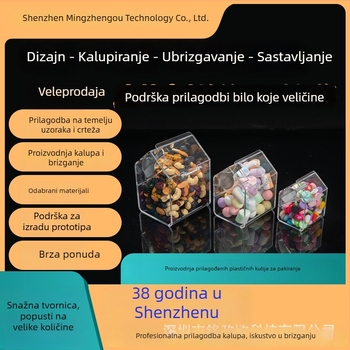 Prozirna akrilna kutija za prikaz hrane s poklopcem i zaštitom od prašine