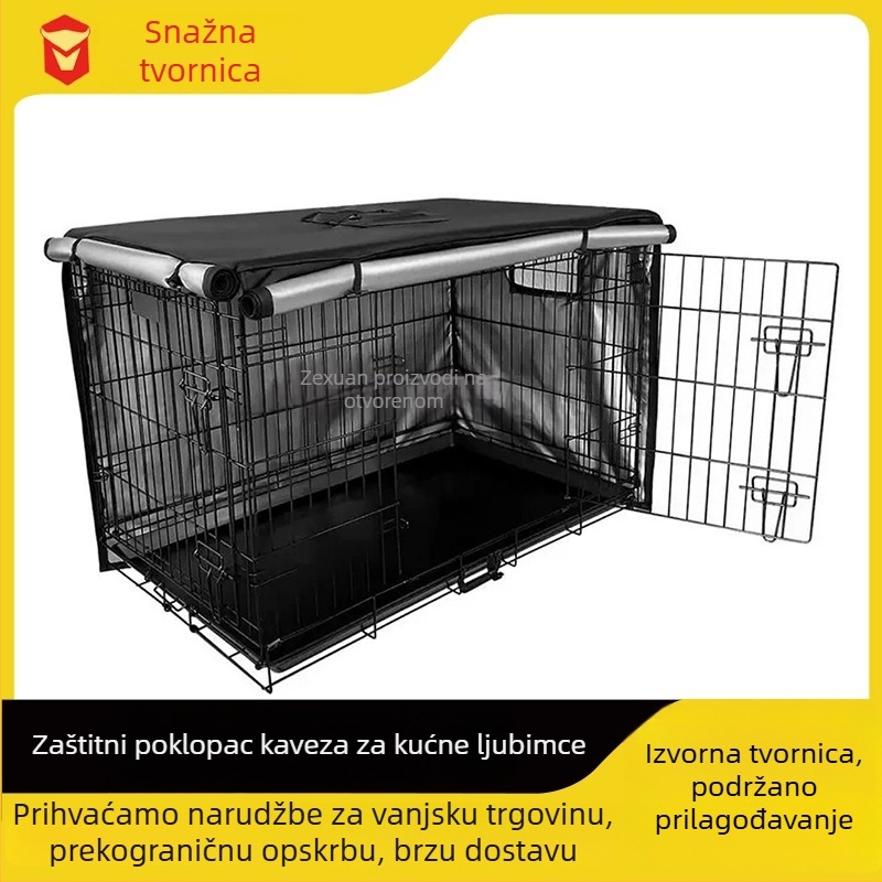 Univerzalni vanjski zaštitni pokrov za kućne ljubimce za metalne kaveze, vodootporni nadstrešnik i zaštita od prašine za pseći kavez