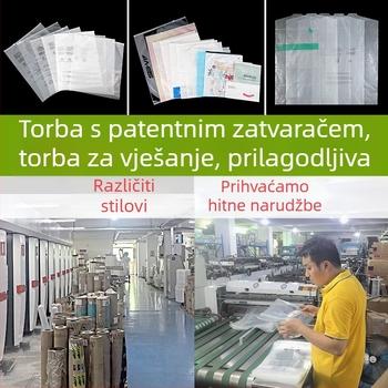 Zaštitni omot za odjeću protiv prašine, za odijela i perjane jakne, matno-prozirni zaštitni omot, dvostruki sloj, po mjeri