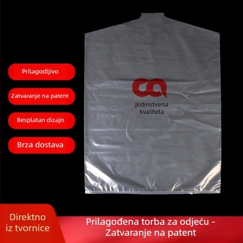Prilagođena prozirna torba za prašinu za kapute i odijela s logotipom – PE viseća torba za odjeću