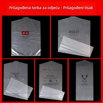 Prilagođena prozirna torba za prašinu za kapute i odijela s logotipom – PE viseća torba za odjeću