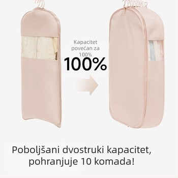 Prozirna zaštitna futrola za jakne s perjem, za vješanje u ormar