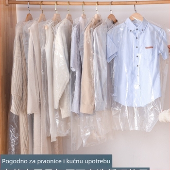 Prozirni zaštitni omot za odjeću za kačenje, jednokratna plastična vrećica za zaštitu od prašine