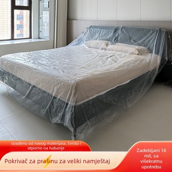 Zaštitna navlaka za kauč protiv prašine s potpunim pokrivanjem, zaštitna folija za namještaj protiv prašine, debeo plastični film, otporan na ogrebotine mačaka