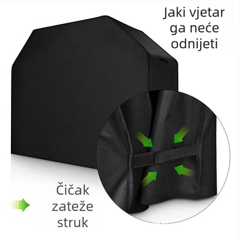 Pokrov za BBQ od 600D Oxford platna: vodootporan, UV-otporan, otporan na koroziju i vremenske uvjete