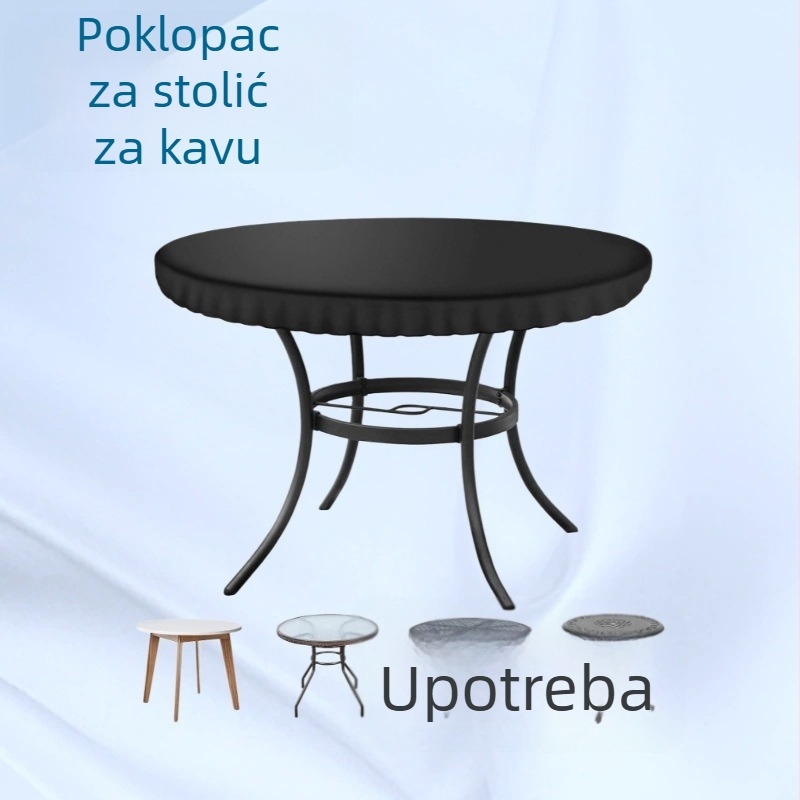 Vanjska zaštitna navlaka za okrugli stol i stolice te kvadratni stol za kava, zaštita od sunca i prašine
