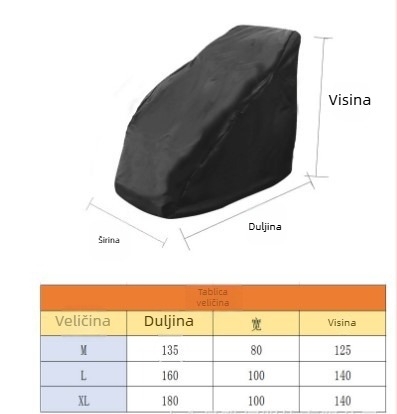 Navlaka za masažni stol od poliestera 420D/210D, zaštita od prašine, UV zračenja i vlage, kišna zaštita