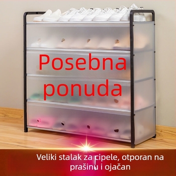 Višeslojni ormar za cipele od čeličnih cijevi, otporan na prašinu, prostor-uštedljivo rješenje za dom ili studentski dom