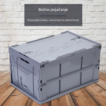 Sklopiva PP kutija za pohranu 60L s poklopcem, za automobil