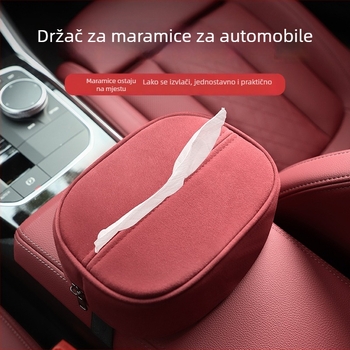 Kožna kutija za maramice za automobil, viseći držač za naslon za ruku i stražnji dio sjedala, unutarnja dekoracija