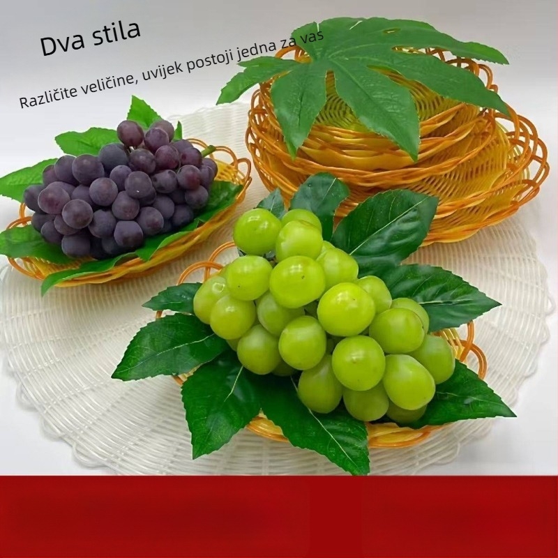 Plastična pletena košara za voće i povrće, pladanj i košara za grickalice