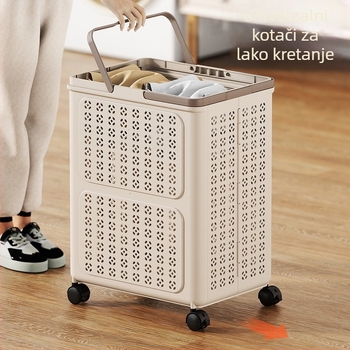 Sklopivi koš za prljavu odjeću u kupaonici — velik kapacitet za pohranu