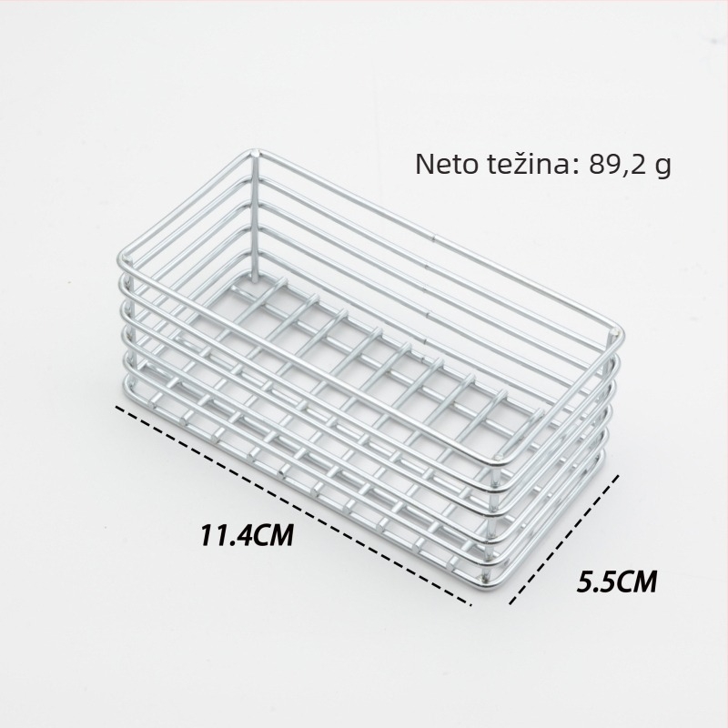 Nordijski željezni kvadratni koš za pohranu na radnom stolu