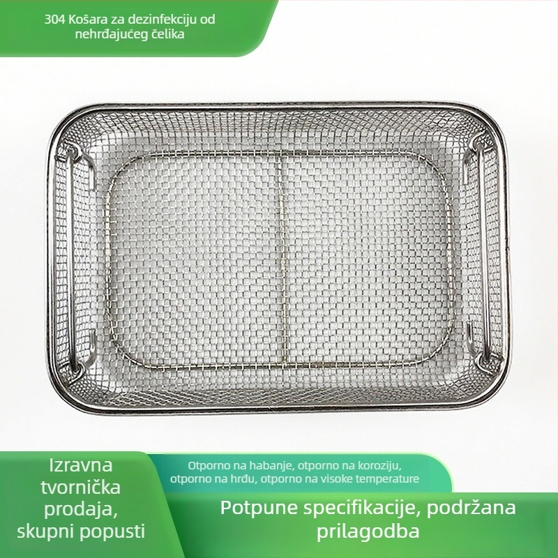 Koš od nehrđajućeg čelika za čišćenje i sterilizaciju kirurških instrumenata, metalni spremnik za pohranu, višefunkcionalna kućna mreža za odvodnjavanje