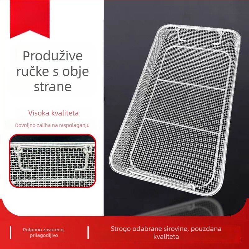 Koš od nehrđajućeg čelika za čišćenje i sterilizaciju kirurških instrumenata, metalni spremnik za pohranu, višefunkcionalna kućna mreža za odvodnjavanje