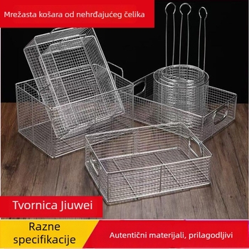Nehrđajući čelični mrežasti koš za pohranu, medicinski koš za dezinfekciju, plava, ekstra velikog kapaciteta